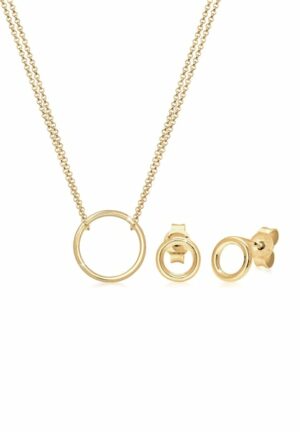 Elli Schmuckset »Geo Kreis Basic Minimal 925 Sterling Silber Cercle«