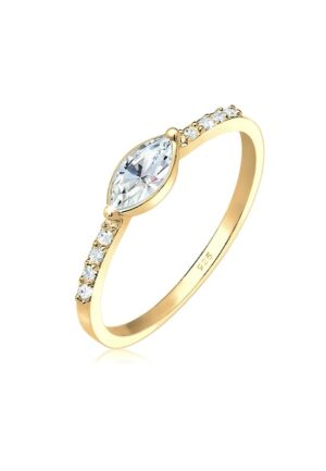 Elli Verlobungsring »Verlobung Marquise Kristalle 925 Silber«