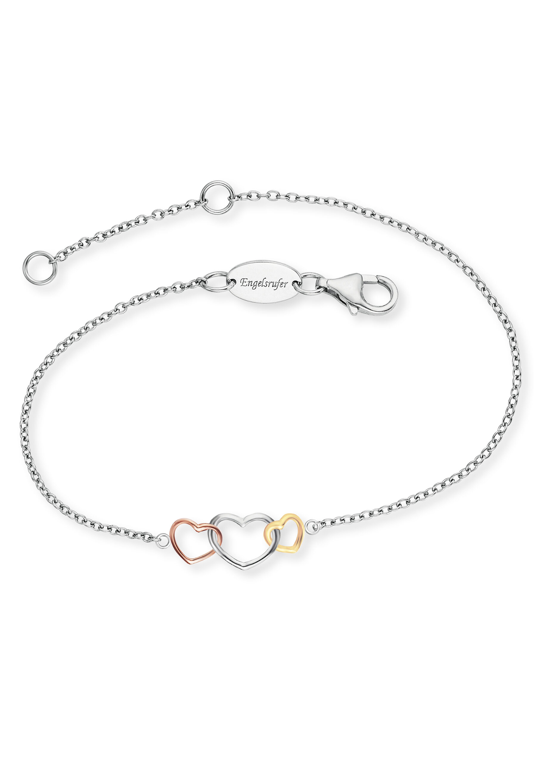 Engelsrufer Armband »3 HERZEN SILBER TRICOLOR