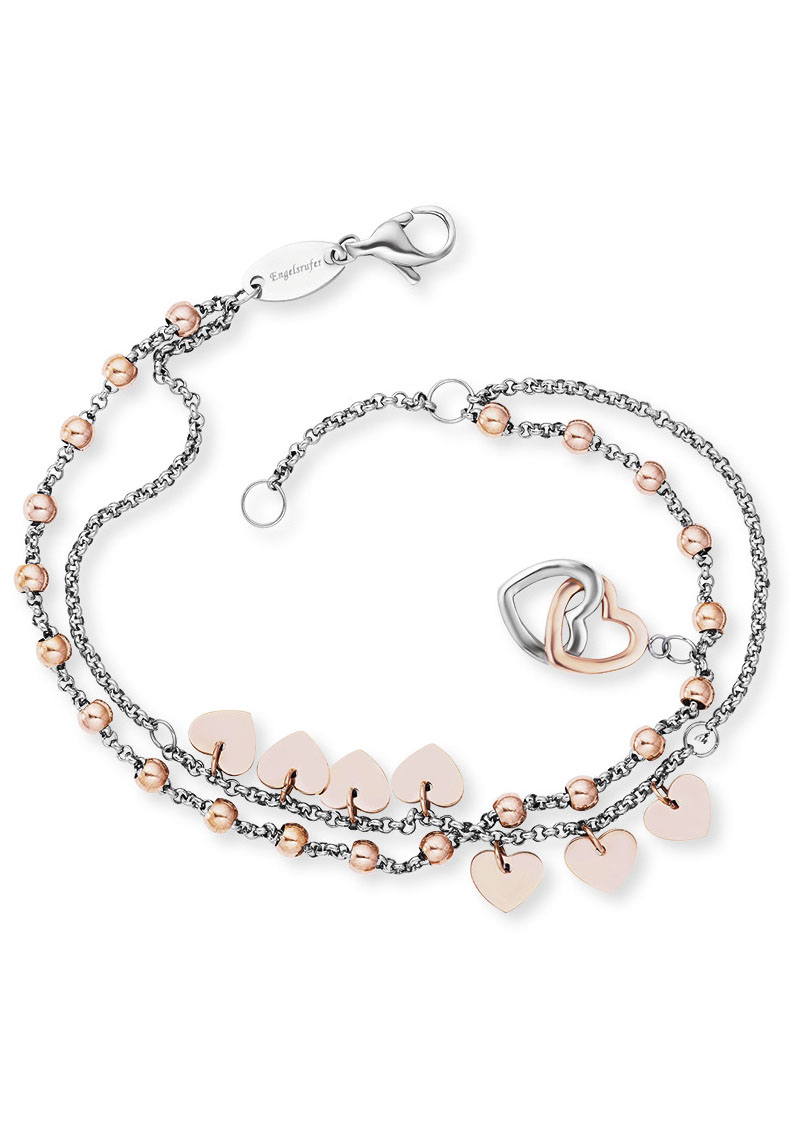 Engelsrufer Fußkette »BOHO Herzen Bicolor