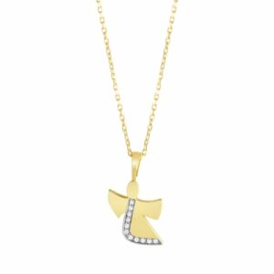Fascination by Ellen K. Kette mit Anhänger »375 Gold gelb zweifarbig Zirkonia weiß«