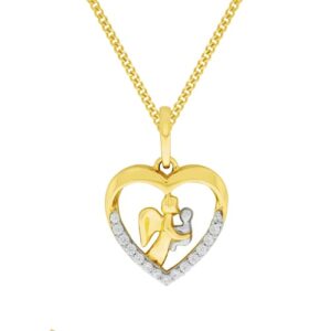 Fascination by Ellen K. Kette mit Anhänger »Gold 333 Motiv Engel Zirkonia weiß«