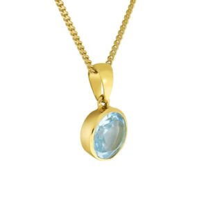 Fascination by Ellen K. Kette mit Anhänger »Gold 375 mit Blautopas (beh.)«