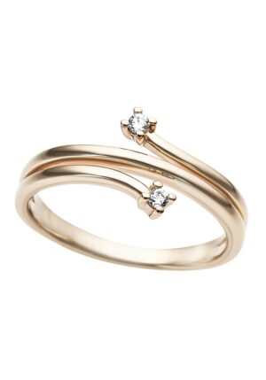 Firetti Diamantring »Schmuck Geschenk Gold 333 Damenring Goldring Blütenranke«