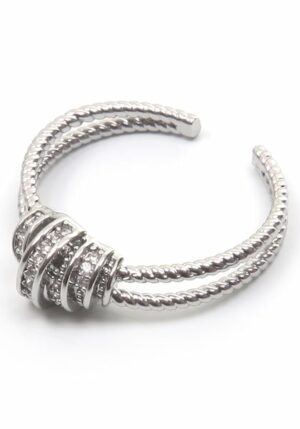 Firetti Fingerring »Ring gedreht glitzernd«
