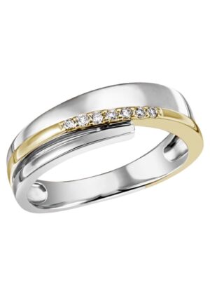 Firetti Fingerring »Schmuck Geschenk Silber 925 Silberring bicolor glitzernd«