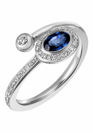 Firetti Fingerring »Schmuck Geschenk Silber 925 Silberring blau glitzernd«