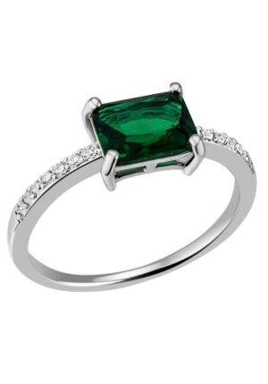 Firetti Fingerring »Schmuck Geschenk Silber 925 Silberring Cocktailring grün«