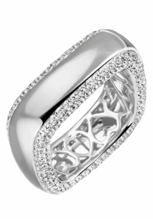 Firetti Fingerring »Schmuck Geschenk Silber 925 Silberring eckig Herzaussparung«