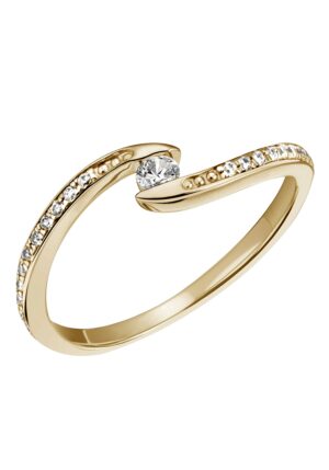 Firetti Fingerring »Schmuck Geschenk Silber 925 Silberring Ring Welle glitzernd«