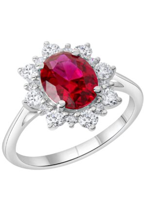 Firetti Goldring »Schmuck Geschenk Gold 375 Damenring Goldring Edelstein Farbstein Rubin«