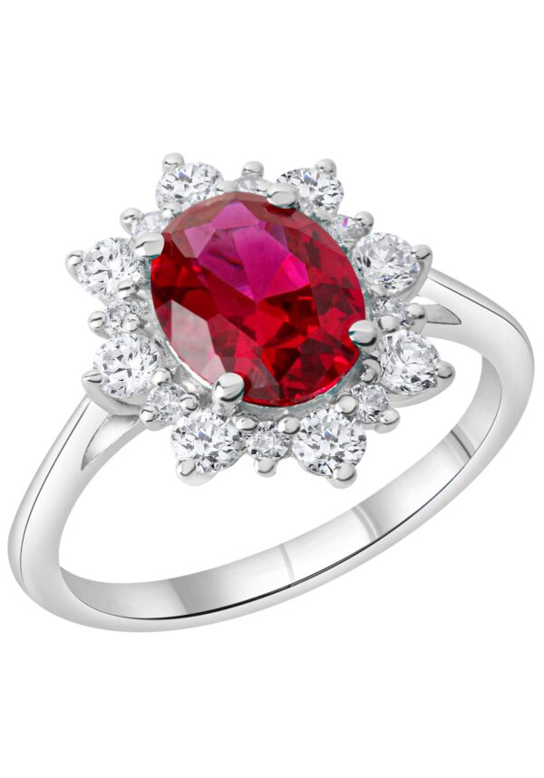 Firetti Goldring »Schmuck Geschenk Gold 375 Damenring Goldring Edelstein Farbstein Rubin«