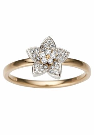 Firetti Goldring »Schmuck Geschenk Gold 585 Damenring Goldring Blume«