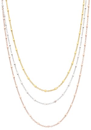 Firetti Kette ohne Anhänger »Schmuck Geschenk Silber 925 Halsschmuck Halskette 3-reihig tricolor«