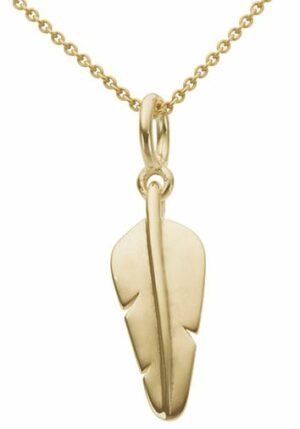 Firetti Kettenanhänger »Schmuck Geschenk Gold 333 Halsschmuck Anhänger für Halskette Feder«
