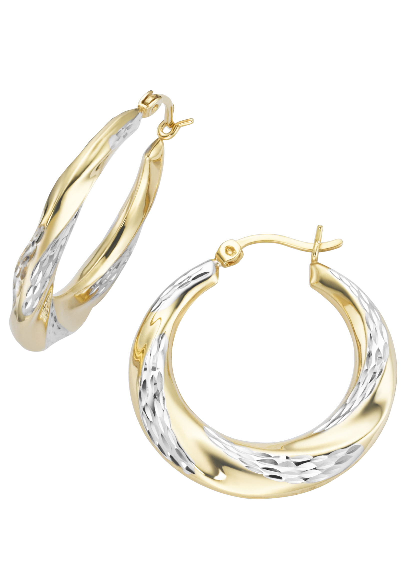 Firetti Paar Creolen »Schmuck Geschenk Silber 925 Bicolor«