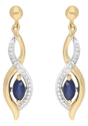Firetti Paar Ohrstecker »Schmuck Geschenk Gold 375 Ohrschmuck Farbstein Edelstein Saphir«