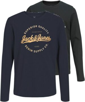 Jack & Jones Junior Langarmshirt »JJSTANLI TEE LS CREW NECK 2PK MP JNR«