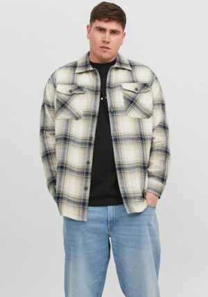 Jack & Jones PlusSize Langarmhemd »JJEEDDIE OVERSHIRT LS PLS«