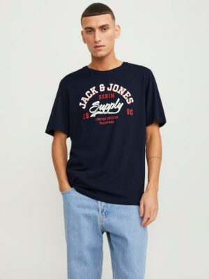 Jack & Jones Rundhalsshirt »JJELOGO TEE SS O-NECK 2 COL SS24 SN«
