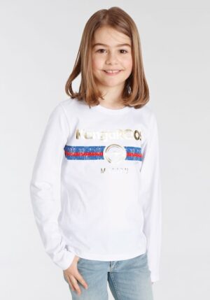 KangaROOS Langarmshirt »goldfarbiger Druck«