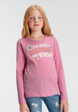 KIDSWORLD Langarmshirt »I´m bussy changing the world«