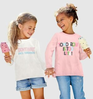 KIDSWORLD Langarmshirt »Tomorrow starts now!«