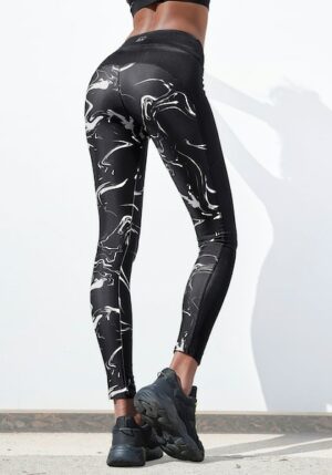 LASCANA ACTIVE Leggings »Black Marble«