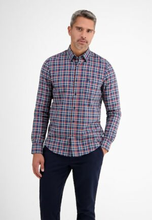LERROS Langarmhemd »LERROS Langarmhemd mit Herringbone-Karo«