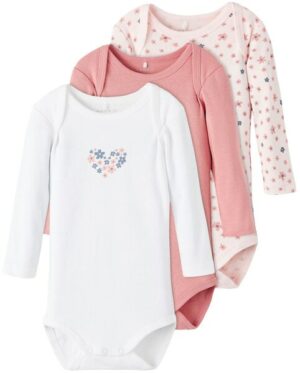 Name It Langarmbody »NBFBODY 3P LS ROSETTE FLOWER«