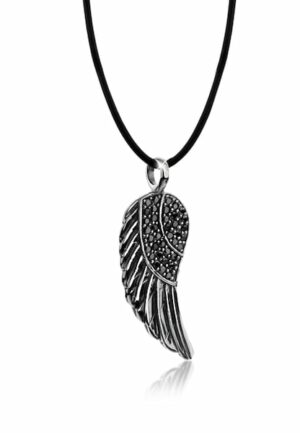 Nenalina Collierkettchen »Flügel-Anhänger Kautschuk 925 Silber«