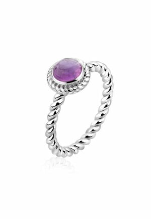 Nenalina Fingerring »Amethyst Geburtsstein Februar Trend 925 Silber«