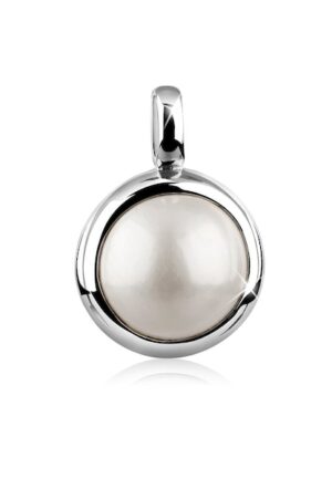 Nenalina Kettenanhänger »Mabe-Perle Klassisch Elegant Rund 925 Silber«