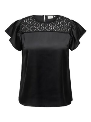 ONLY CARMAKOMA Shirtbluse »CARHANNABELL SS TOP WVN BF«