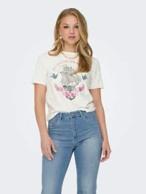 ONLY Kurzarmshirt »ONLLUCY LIFE REG S/S TOP BOX JRS«