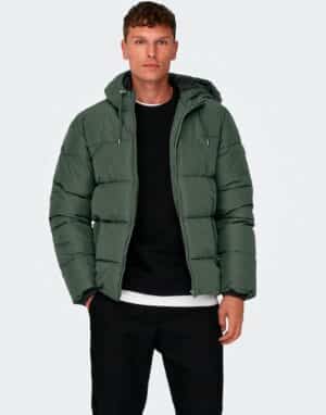 ONLY & SONS Steppjacke »ONSMARLON LIFE HOOD PUFFER JACKET OTW VD«