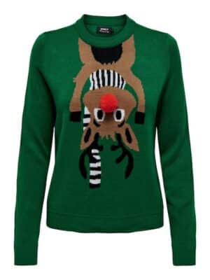 ONLY Weihnachtspullover »ONLXMAS DEER LS O-NECK BOX KNT«