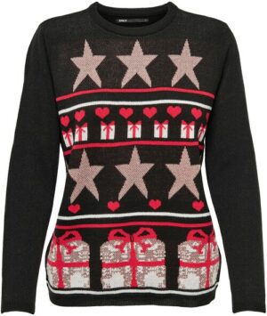 ONLY Weihnachtspullover »ONLXMAS WRAP L/S PULLOVER BOX KNT«