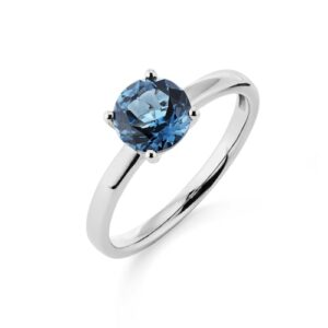 Orolino Fingerring »585/- Weißgold Blautopas London blue«