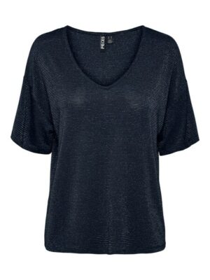 pieces V-Shirt »PCBILLO OVERSIZED TEE LUREX STRIPES NOOS«