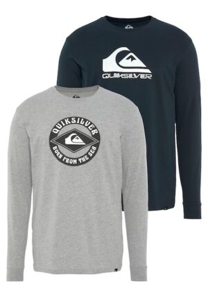 Quiksilver Langarmshirt »Herren Doppelpack mit Logodruck«