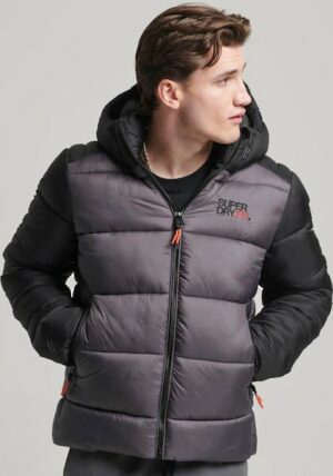 Superdry Steppjacke »HOOD COLOUR BLOCK SPORT PUFFER«