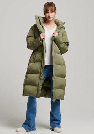 Superdry Steppmantel »LONGLINE HOODED PUFFER COAT«