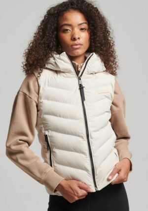 Superdry Steppweste »HOODED MICROFIBRE PADDED GILET«