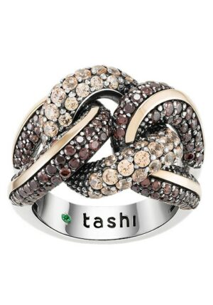 TASHI Silberring »BLACK SAND TIED