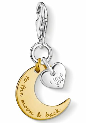 THOMAS SABO Charm-Einhänger »Mond & Herz I LOVE YOU TO THE MOON & BACK