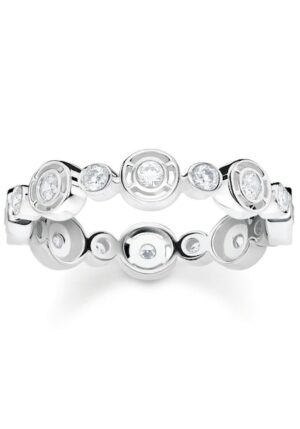 THOMAS SABO Fingerring »Kreise mit weißen Steinen