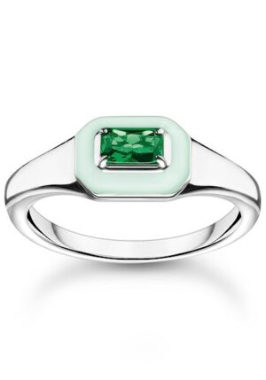 THOMAS SABO Fingerring »mit grünem Stein