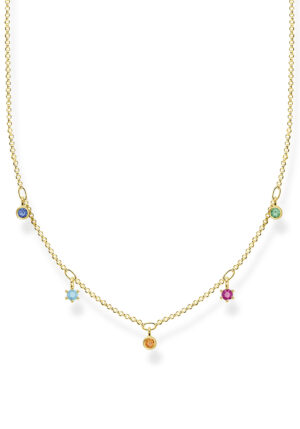 THOMAS SABO Goldkette »farbige Steine gold