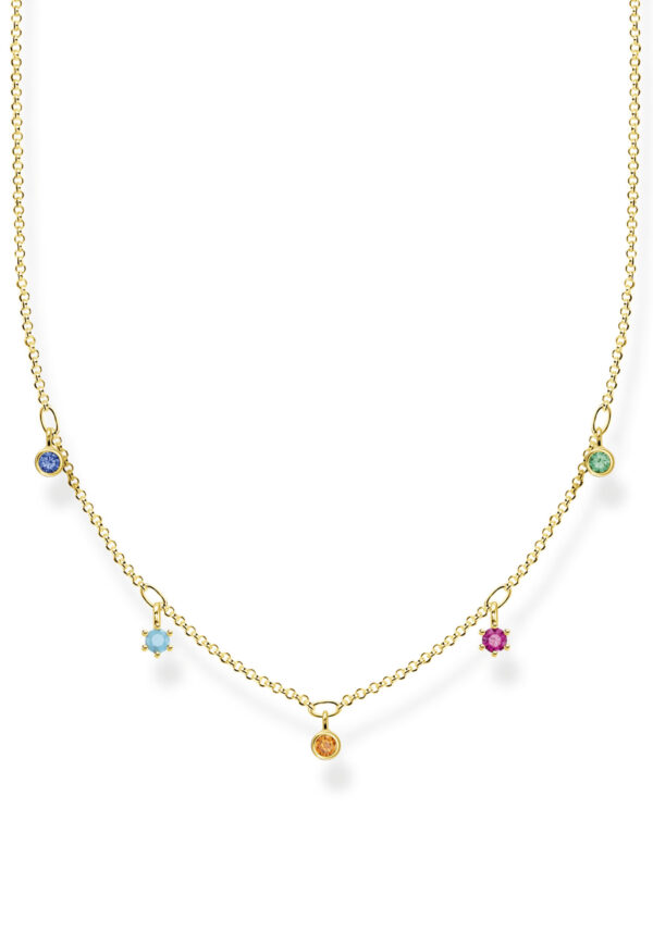 THOMAS SABO Goldkette »farbige Steine gold